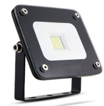 10 W LED Fluter  kompakt Flutlicht Außenstrahler Außenleuchte schwarzes Gehäuse 230V slim 1260